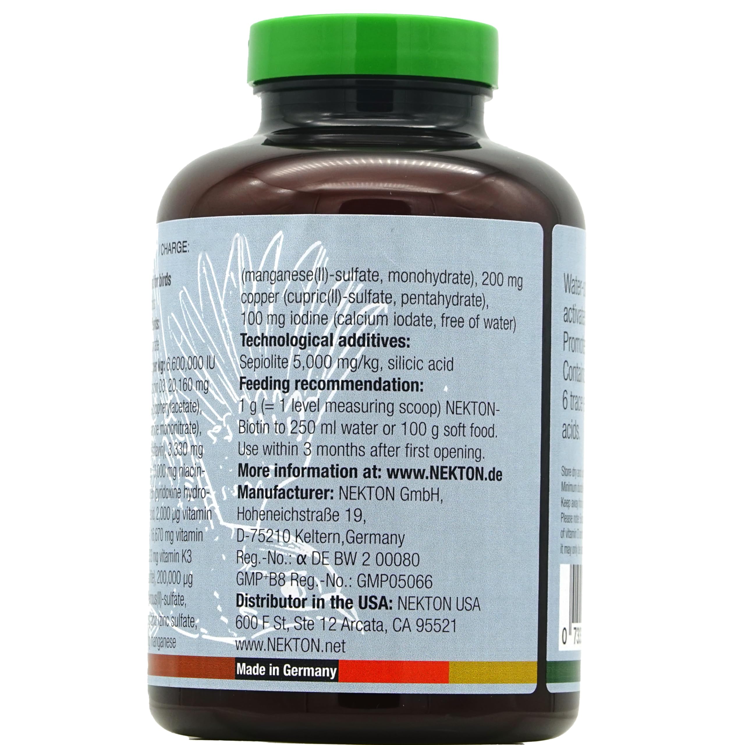Nekton Biotin packaging front view showing 330 g size.
