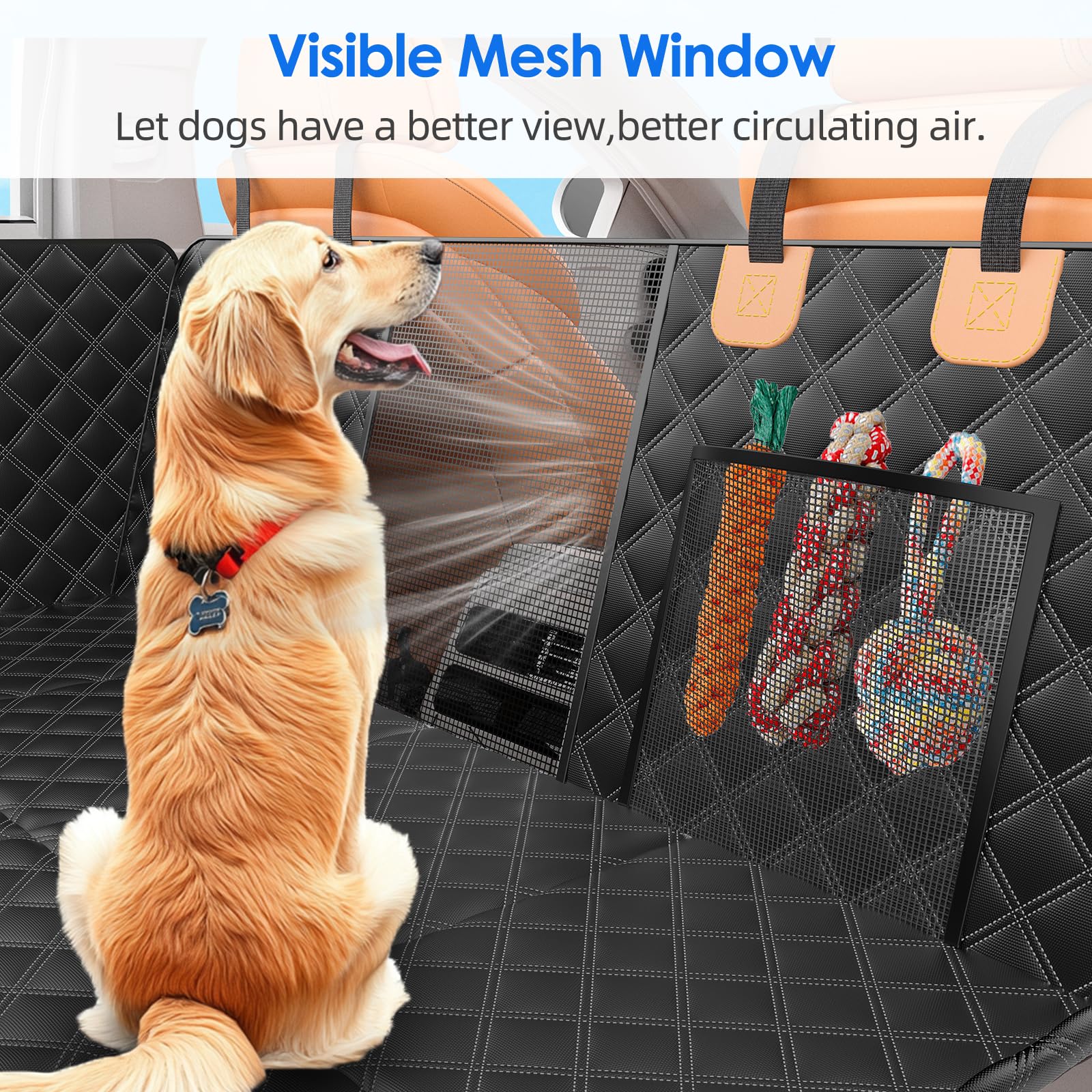 Nentik Back Seat Extender includes mesh window for better air flow