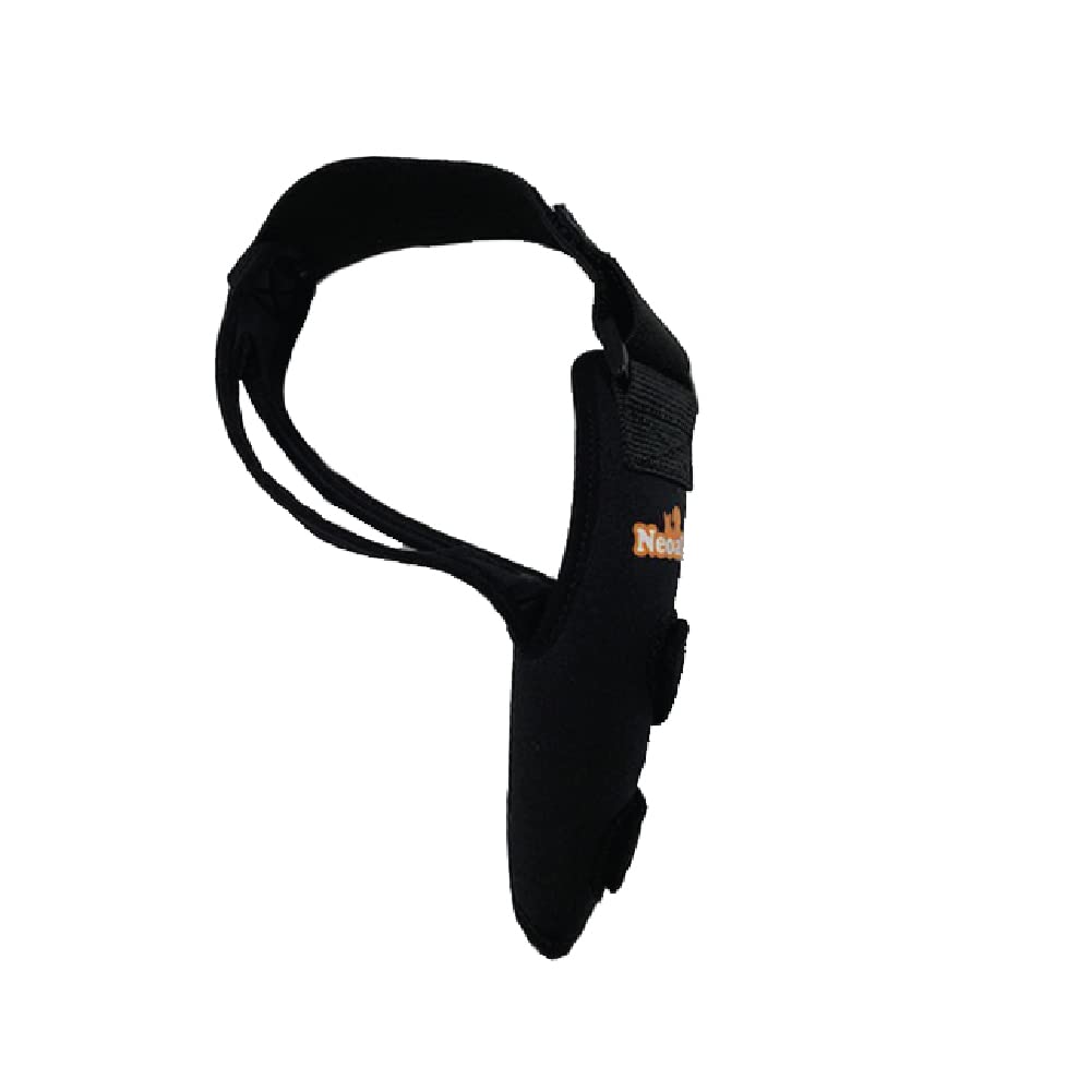 NeoAlly dog elbow brace secure strap demonstrates snug fit and flexibility.