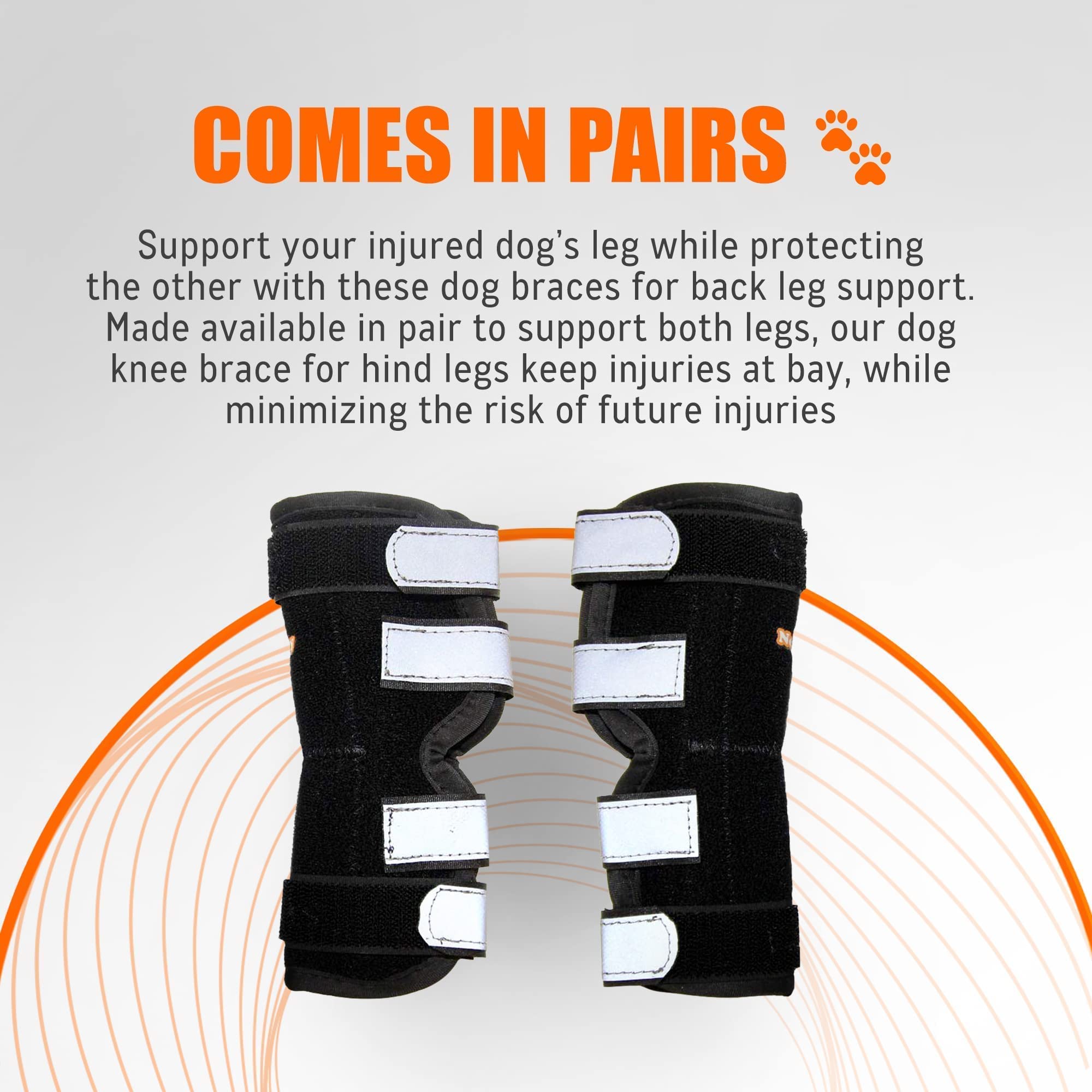 NeoAlly rear-leg-brace-dark-strap supports safe outdoor use