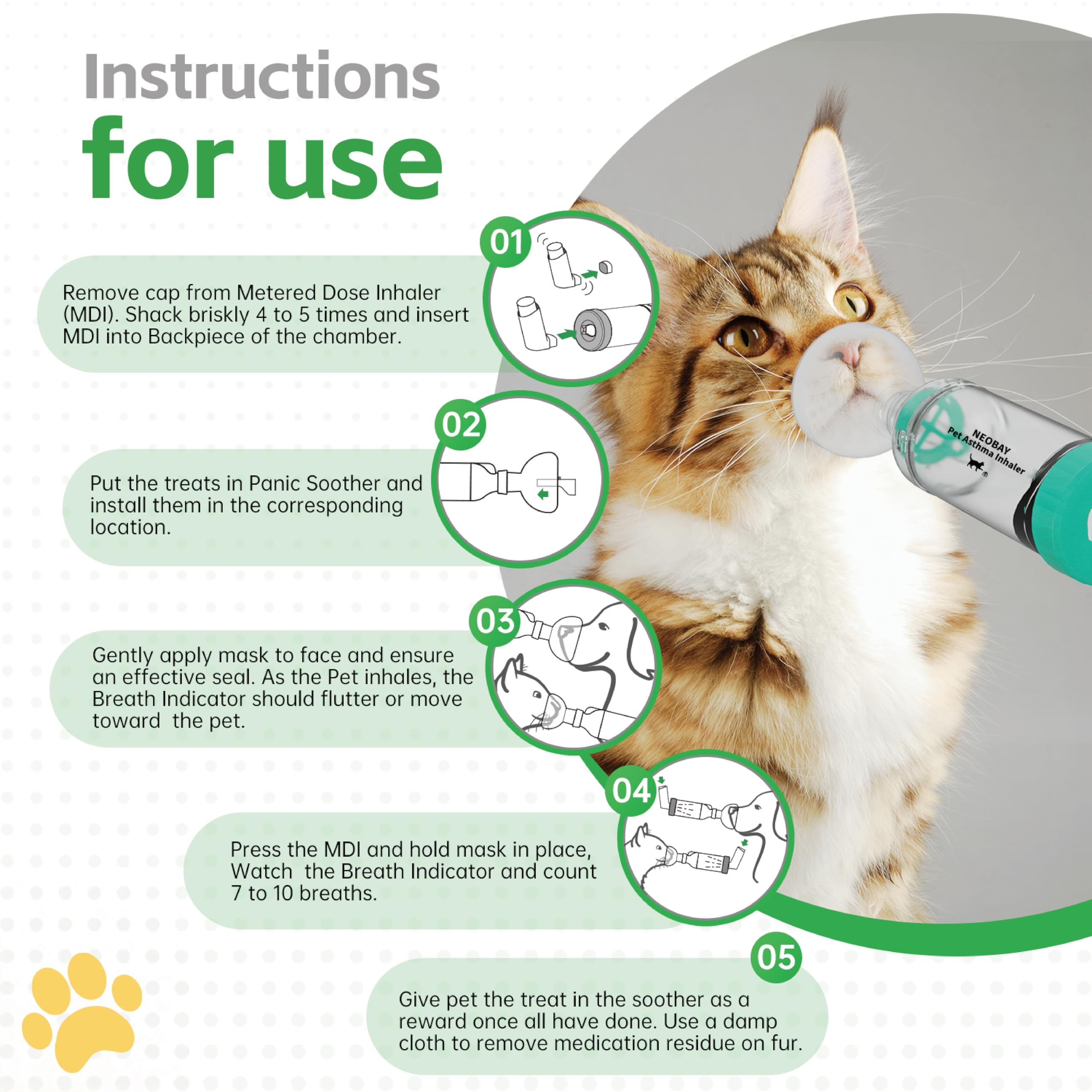 Neobay Cat Inhaler Spacer spoon reward accessory for training