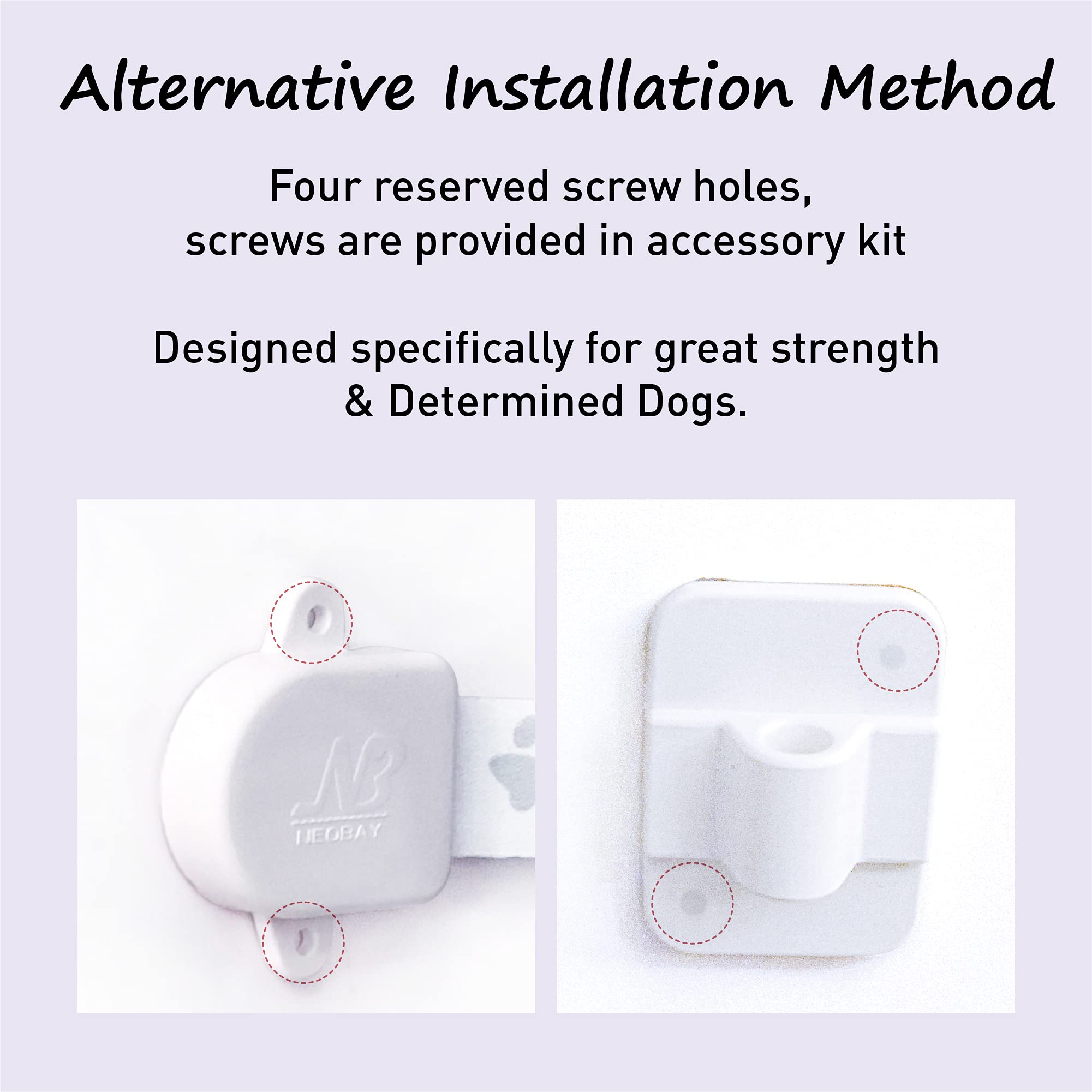 Neobay one-handed latch operation for quick access from inside or outside
