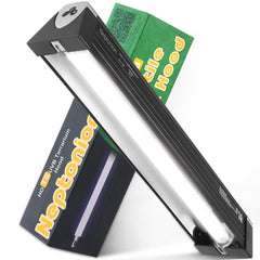 NEPTONION T5 UVB light assembly closeup highlighting curved reflector for enhanced output
