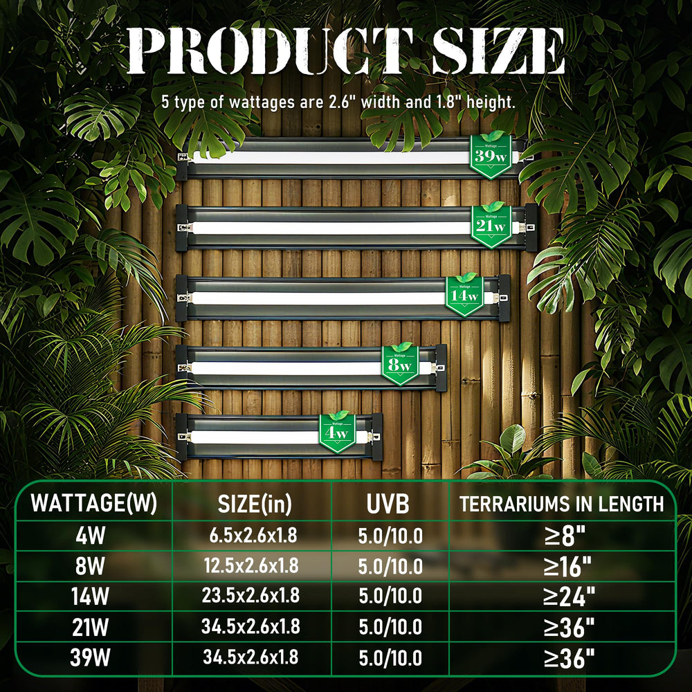NEPTONION T5 UVB hood shows compact design for terrarium spaces