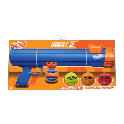 Nerf Dog Tennis Ball Blaster assembled shows durable fetch-ready construction.