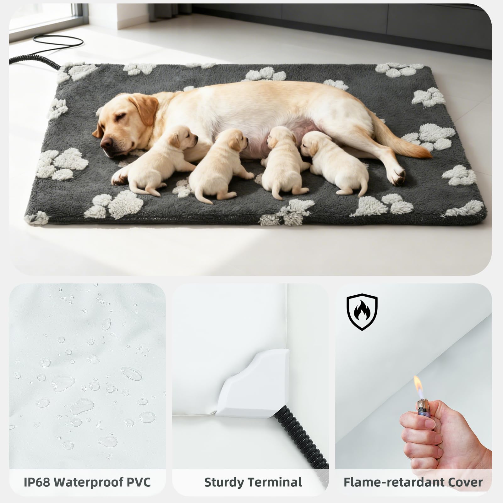NESAYVER cat heating pad has detachable cover for easy cleaning