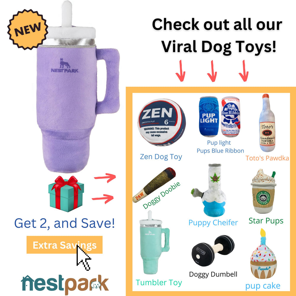 Nestpark dog birthday toy orchid purple sparks joyful gifting moments.