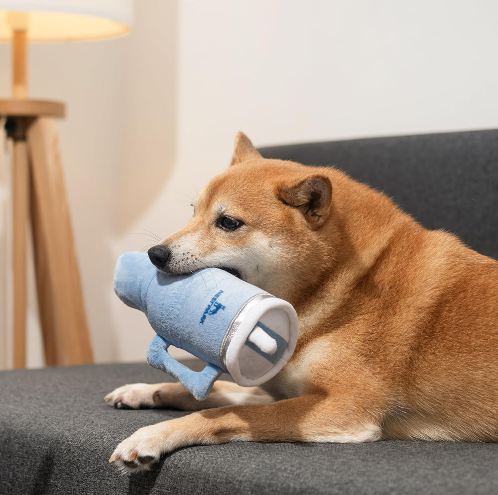 Nestpark Tumbler Dog Toy durable plush with inner mesh for tough chewers.