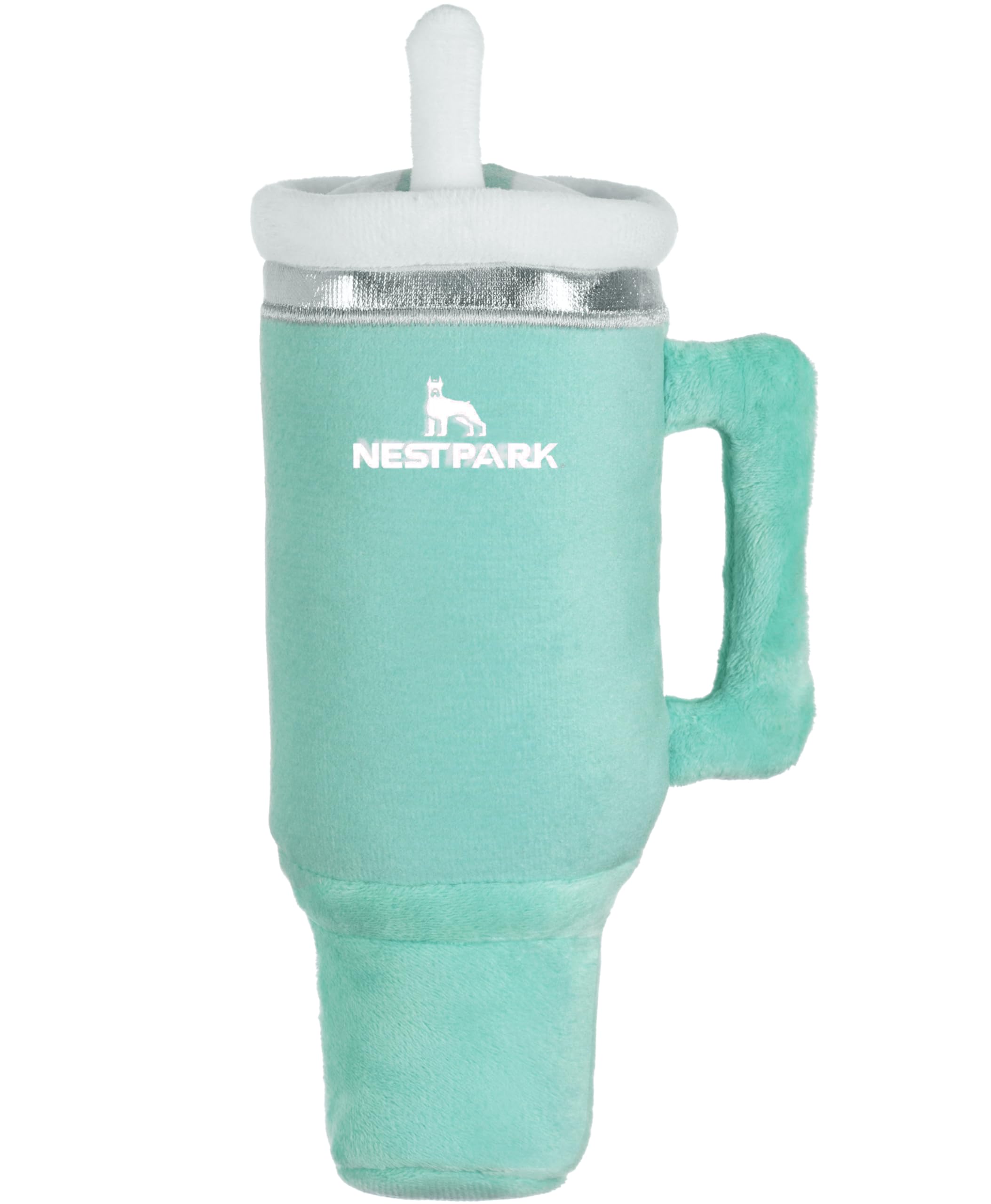 Nestpark Tumbler Dog Toy - front view, durable plush for interactive play.