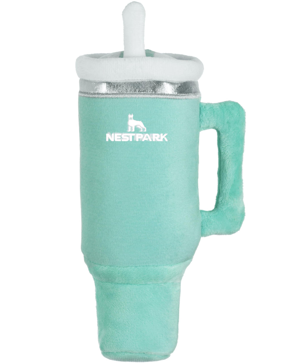 Nestpark Tumbler Dog Toy - front view, durable plush for interactive play.