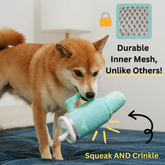 Nestpark Tumbler Dog Toy - squeaky crinkle action for engaging fetch.