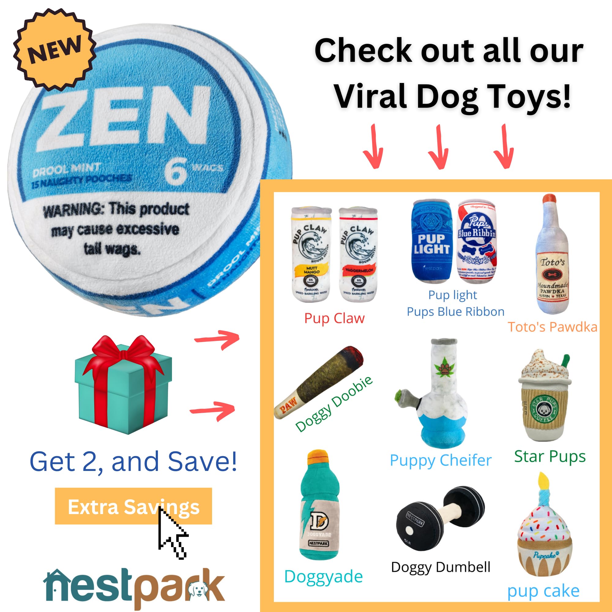 Nestpark Zen Pupper Deckies gift-ready packaging for birthdays
