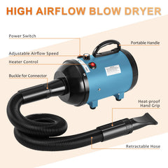 NestROAD dog dryer low-noise casing demonstrates quiet operation during drying.