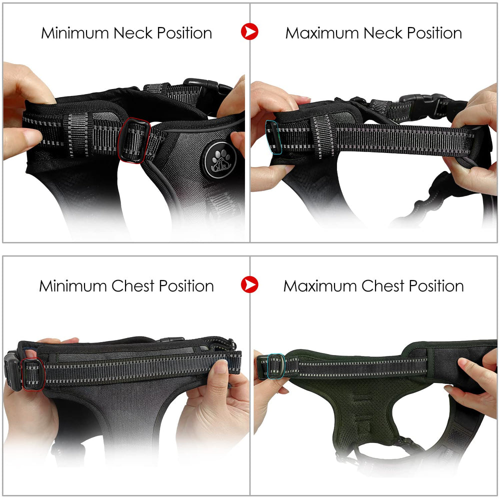 NESTROAD No Pull Harness front-rear-clip design supports training and casual walks.