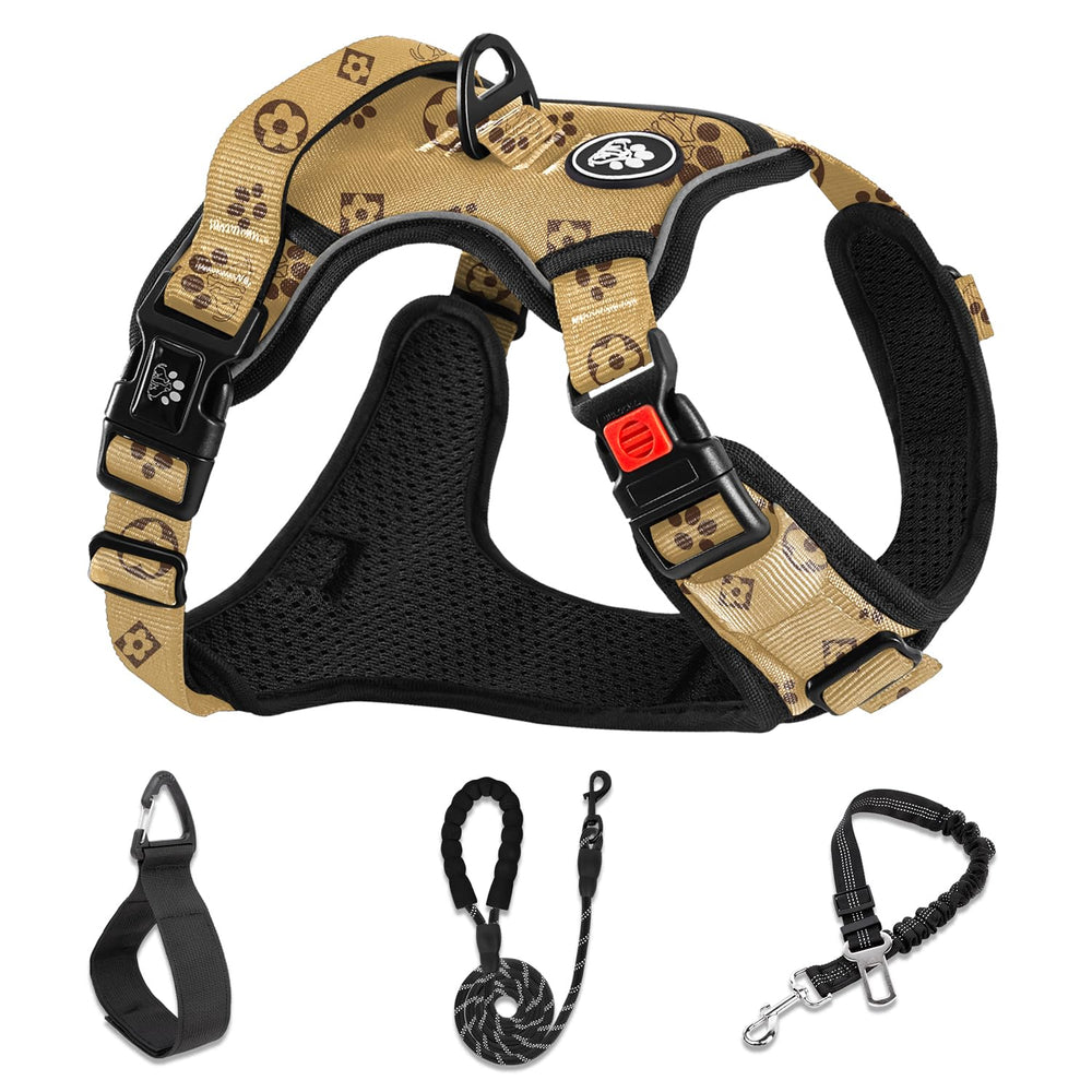 NESTROAD No Pull Harness side-dress shows quick on/off for stress-free daily walks.