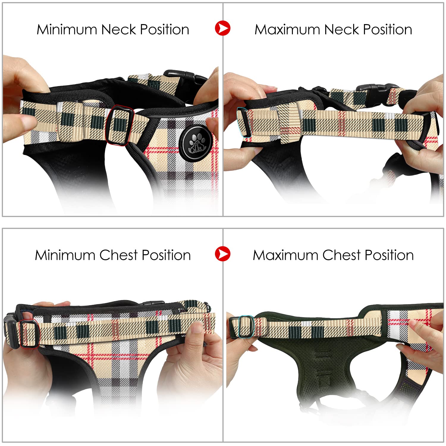 NESTROAD breathable-air-mesh-no-pull harness emphasizes comfort and cooling padding during active use.