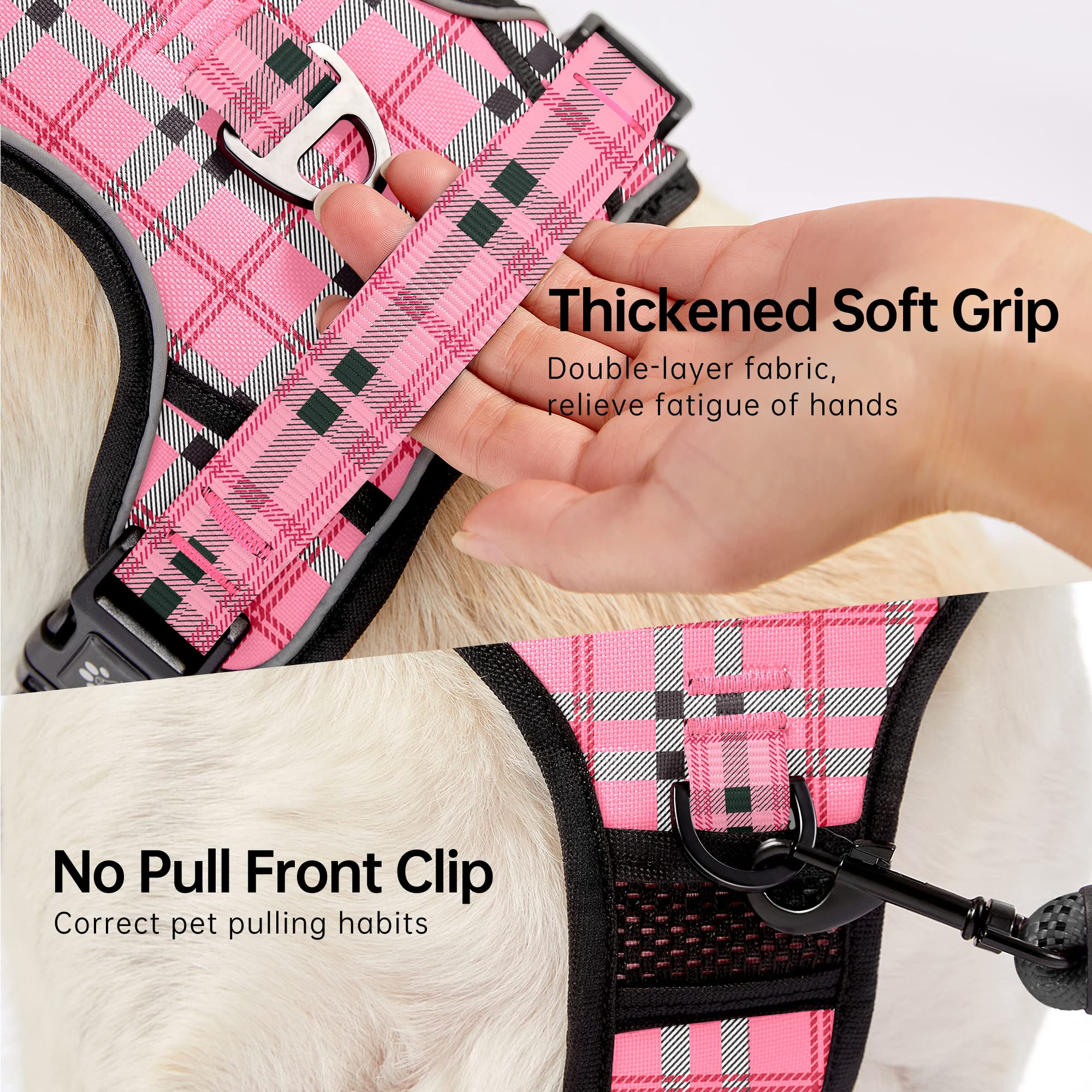 NestROAD no pull harness padding and breathable mesh for comfortable all-day wear.