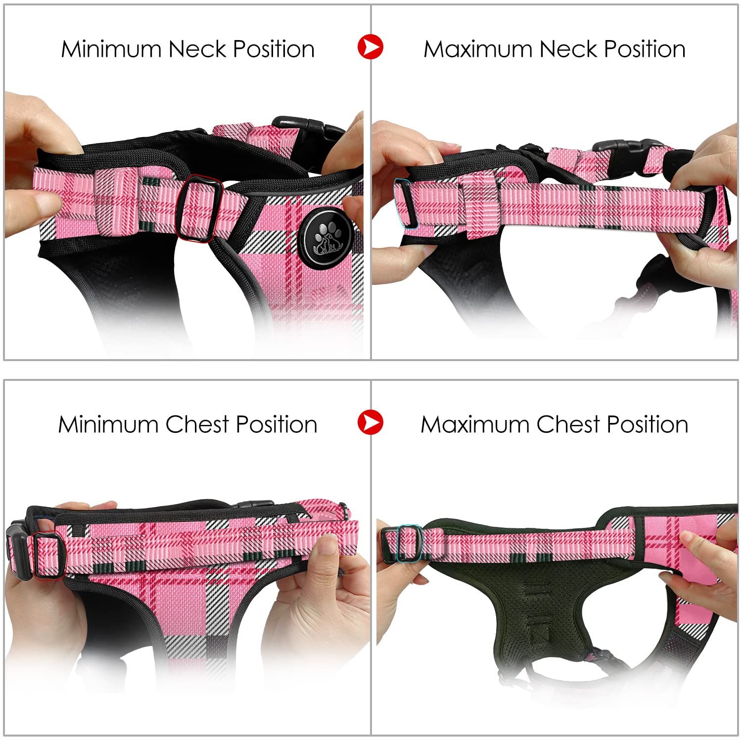 NestROAD no pull harness reflective strip for night visibility.