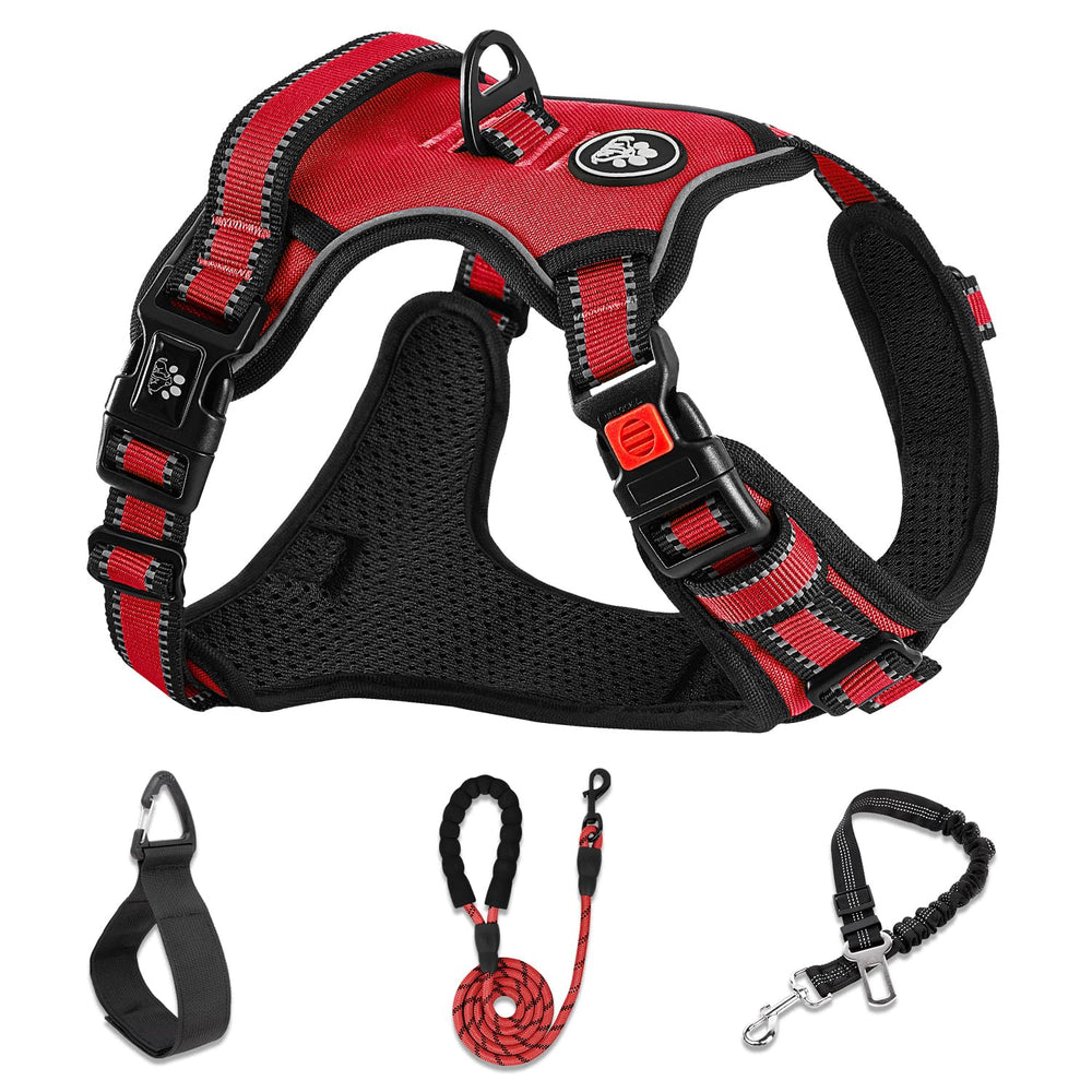 NESTROAD No Pull Harness side-dressing buckles simplify on-off for quick walks