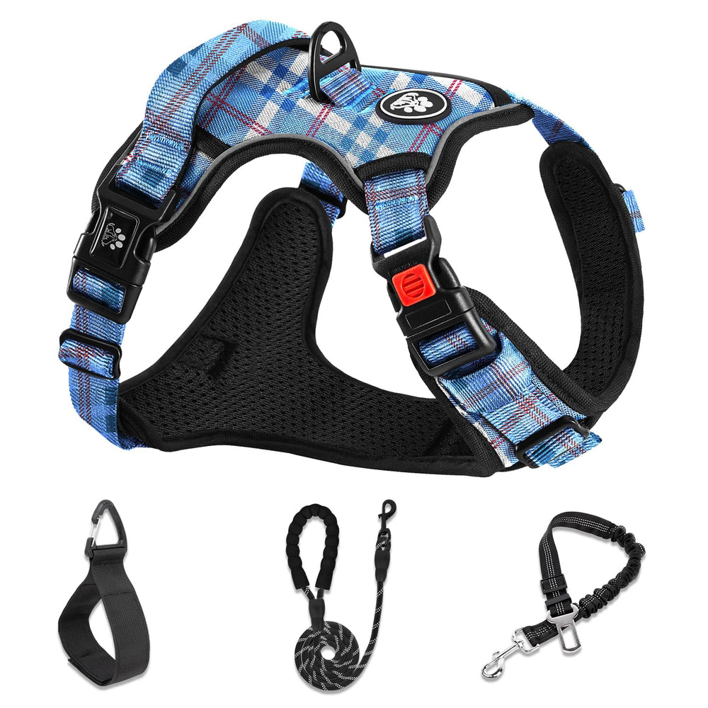 NESTROAD no-pull harness side-dressing shows easy-on design for quick walks