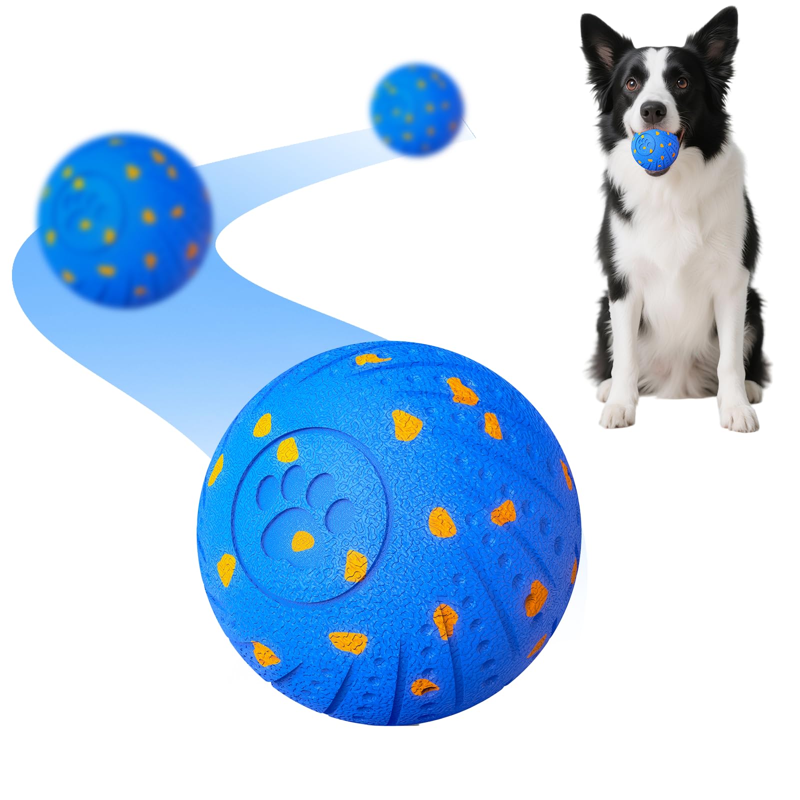 NETRCO smart interactive dog ball in motion demonstrates motion-activated play for independent entertainment.