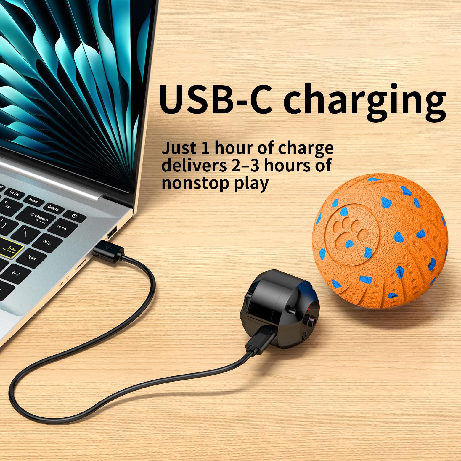 NETRCO USB-C charging feature enables quick recharge