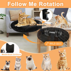 NEVESYKCUL cat desk bed silicone-anti-slip keeps lounging steady without desk damage.