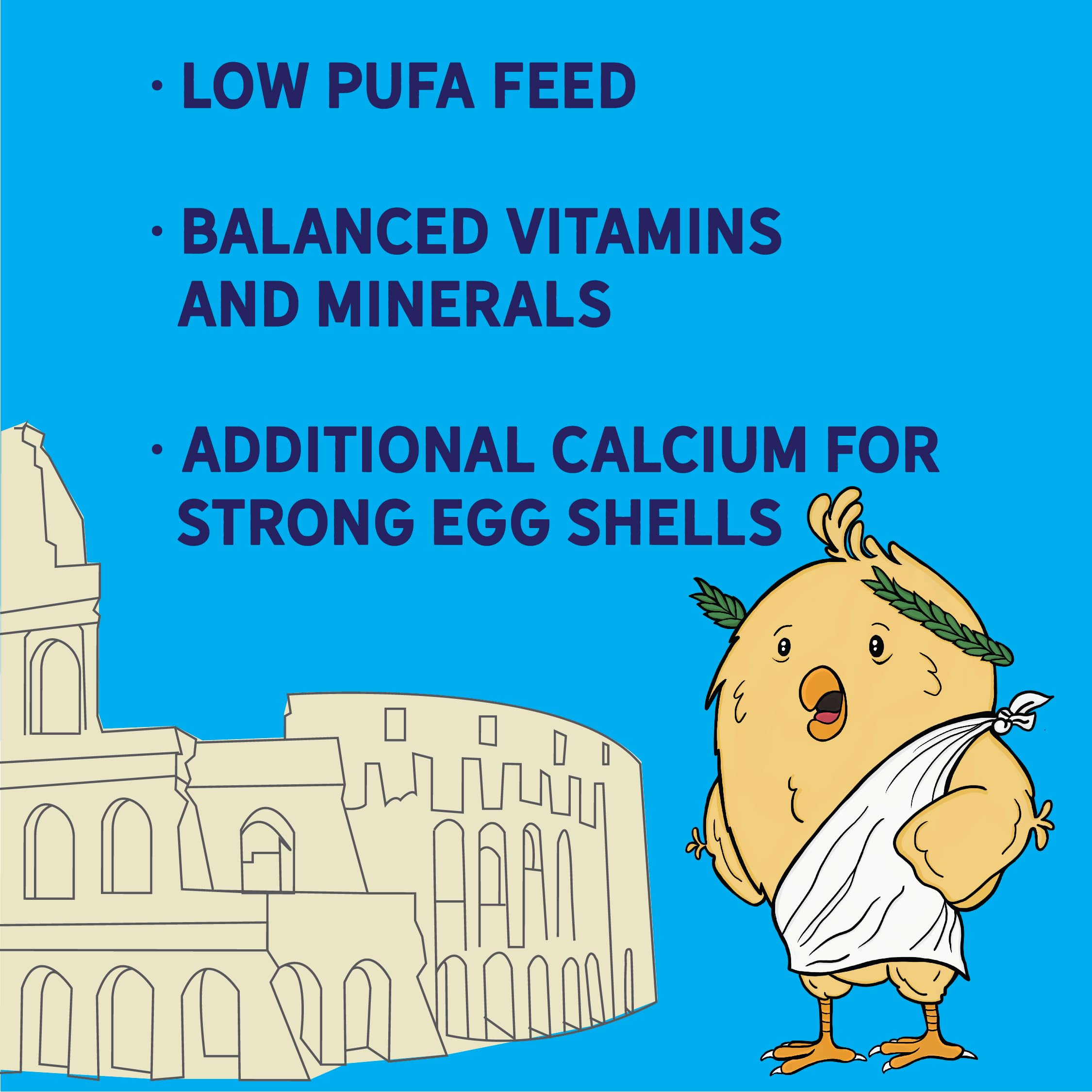 New Country Organics omega-3-hen-feed enhances egg quality.