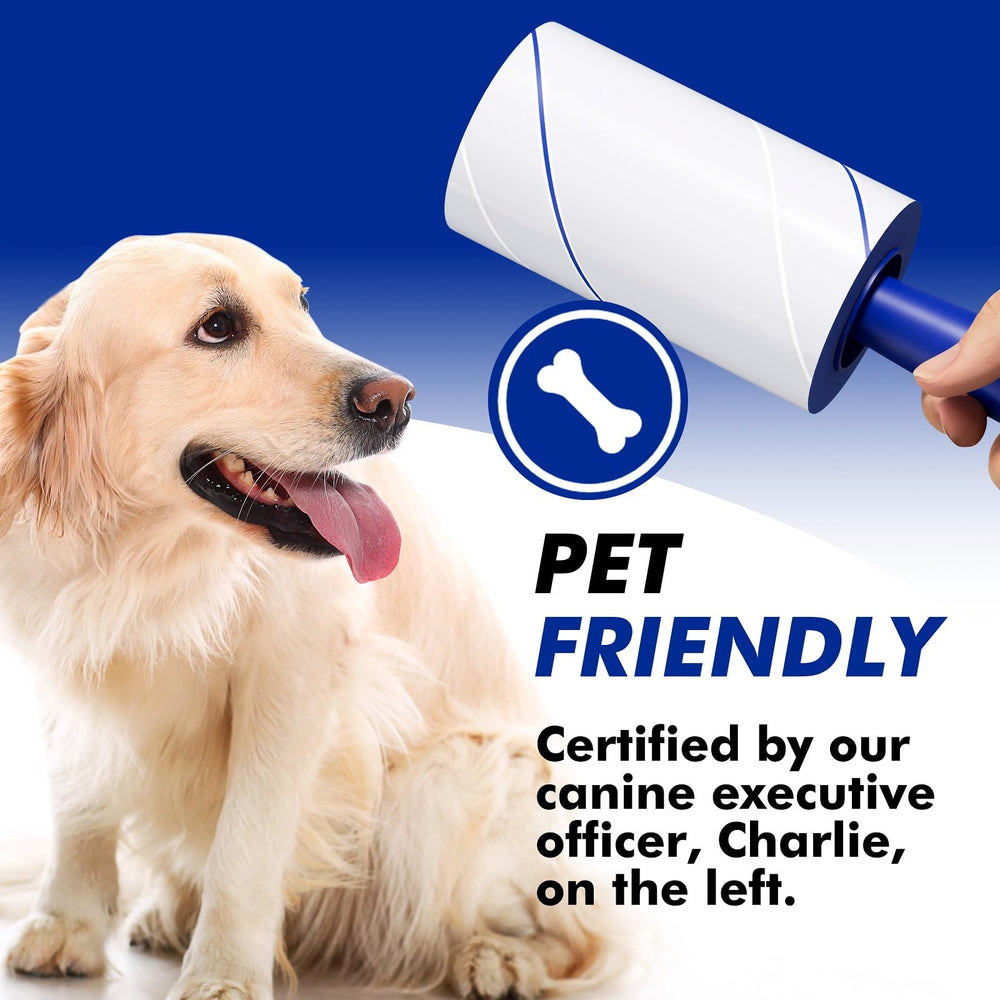 New England Stories lint roller dual-color tear sheets show where to peel for efficiency