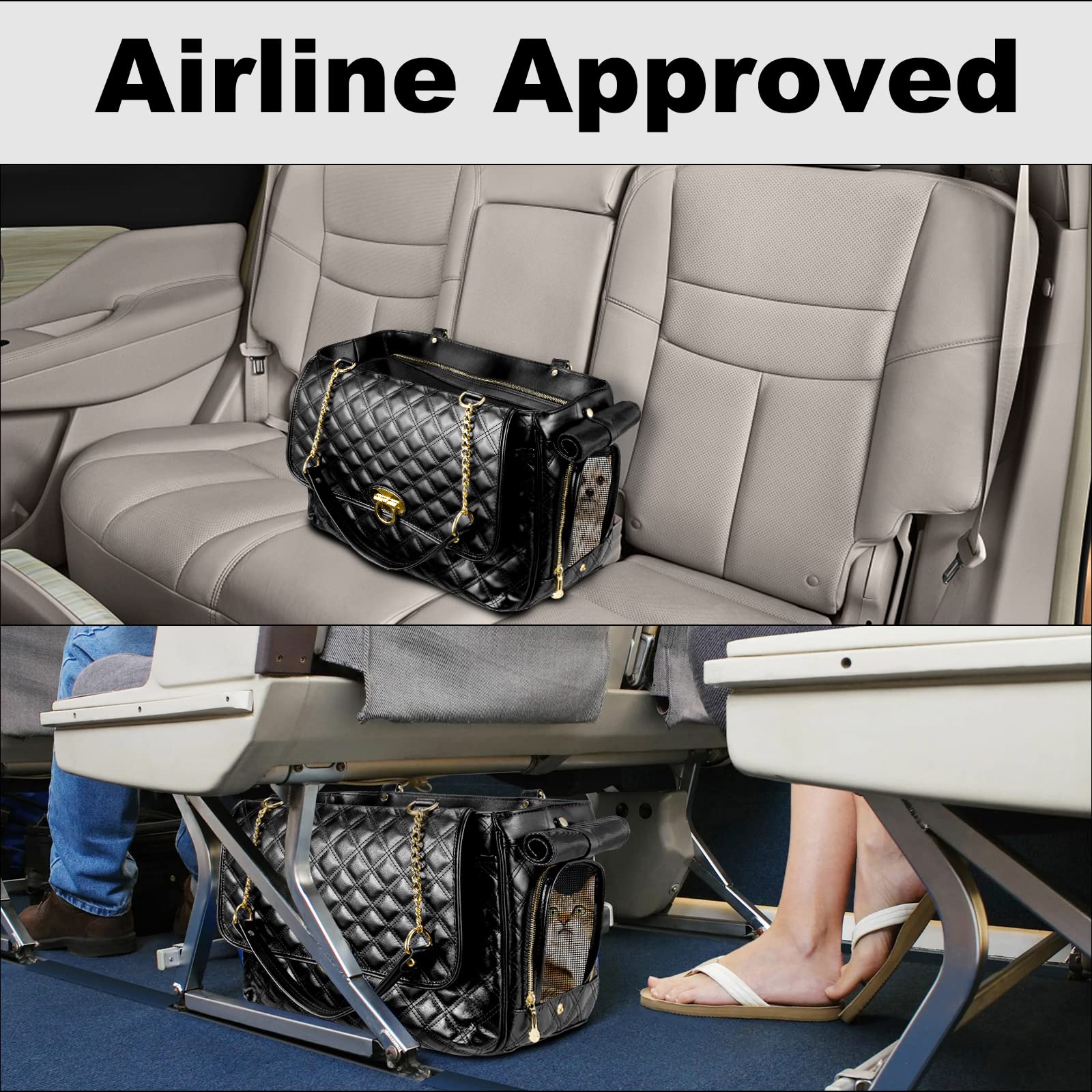 NewEle airline-approved carrier fits under-seat for in-flight pet travel