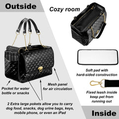 NewEle purse shows breathable mesh for airflow and pet comfort on commutes