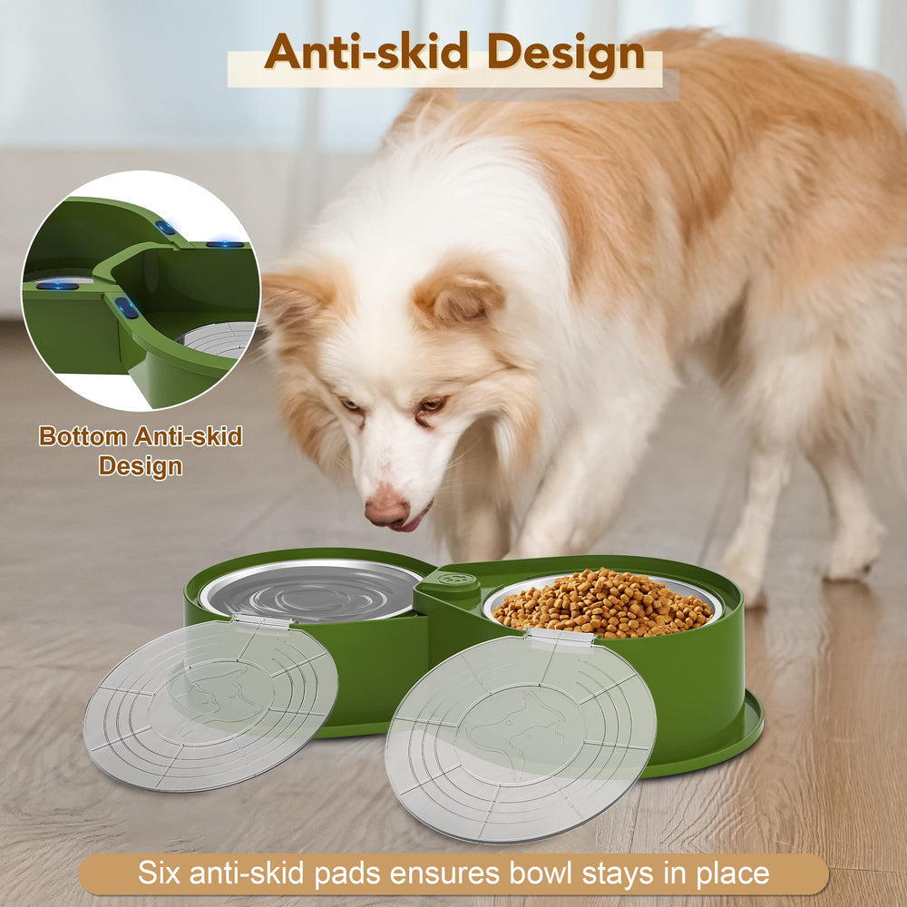 Newget anti-skid base keeps bowls steady on floors during meals.