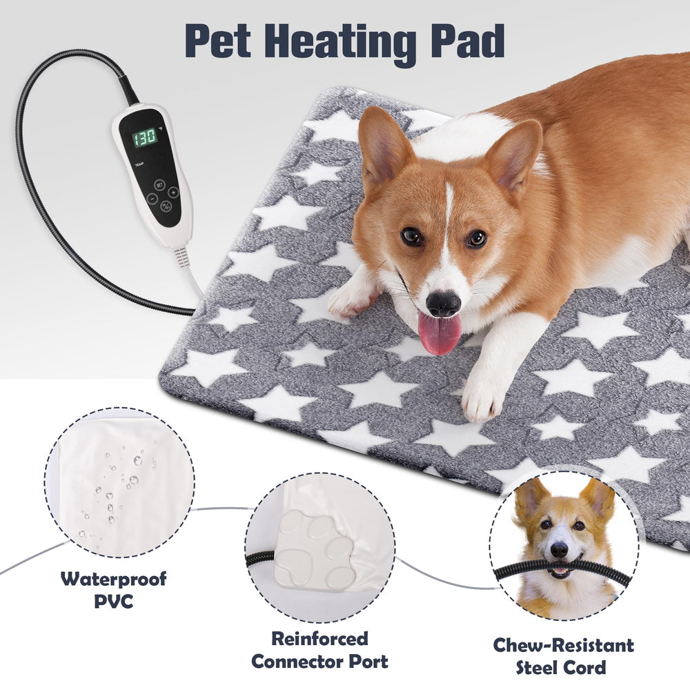 Newget cat heating pad timer display demonstrates programmable warm sessions for pets
