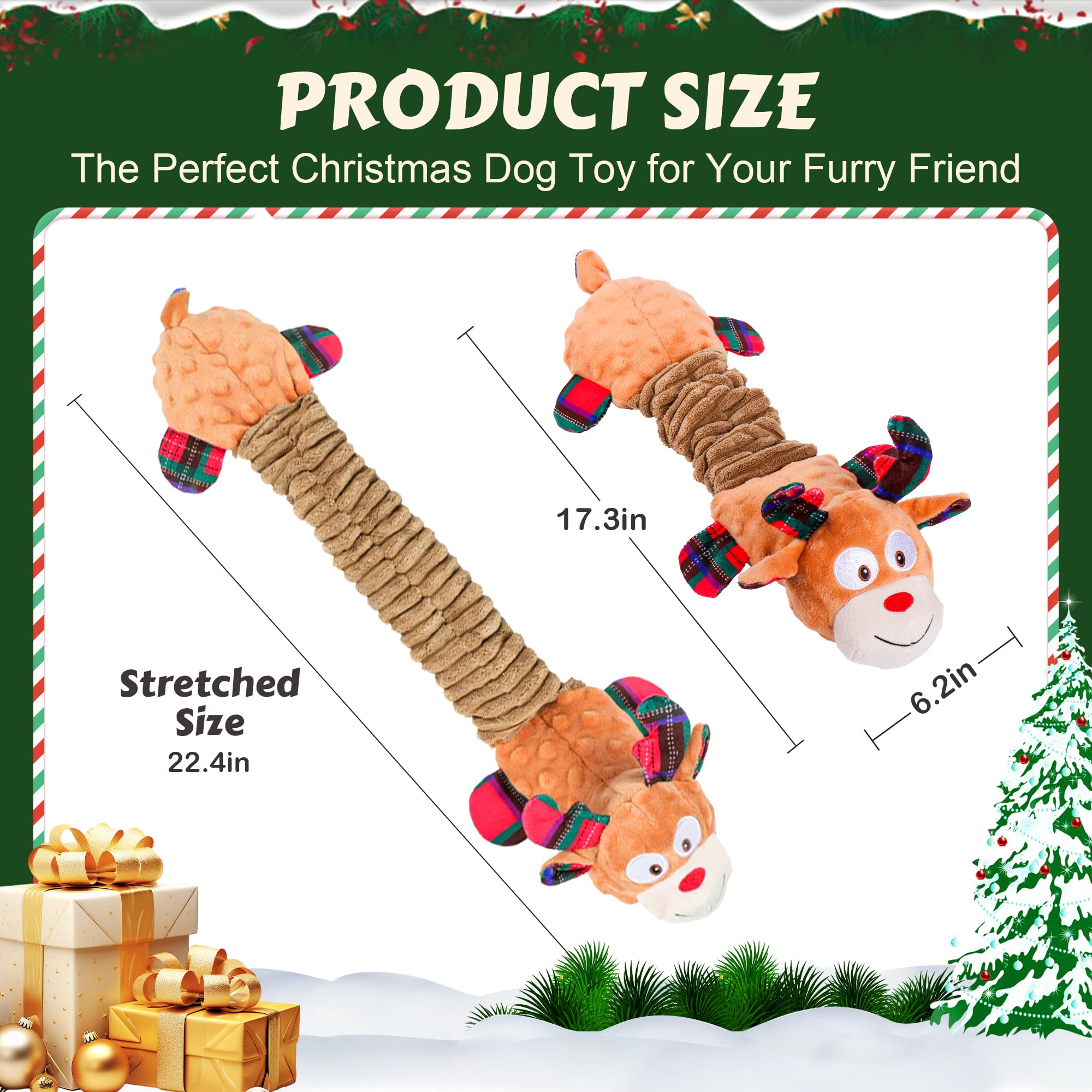 Newget Christmas elk plush toy provides durable, engaging chew sessions.