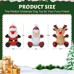 Newget Christmas Squeaky Dog Toys snowman design highlights crinkle sound