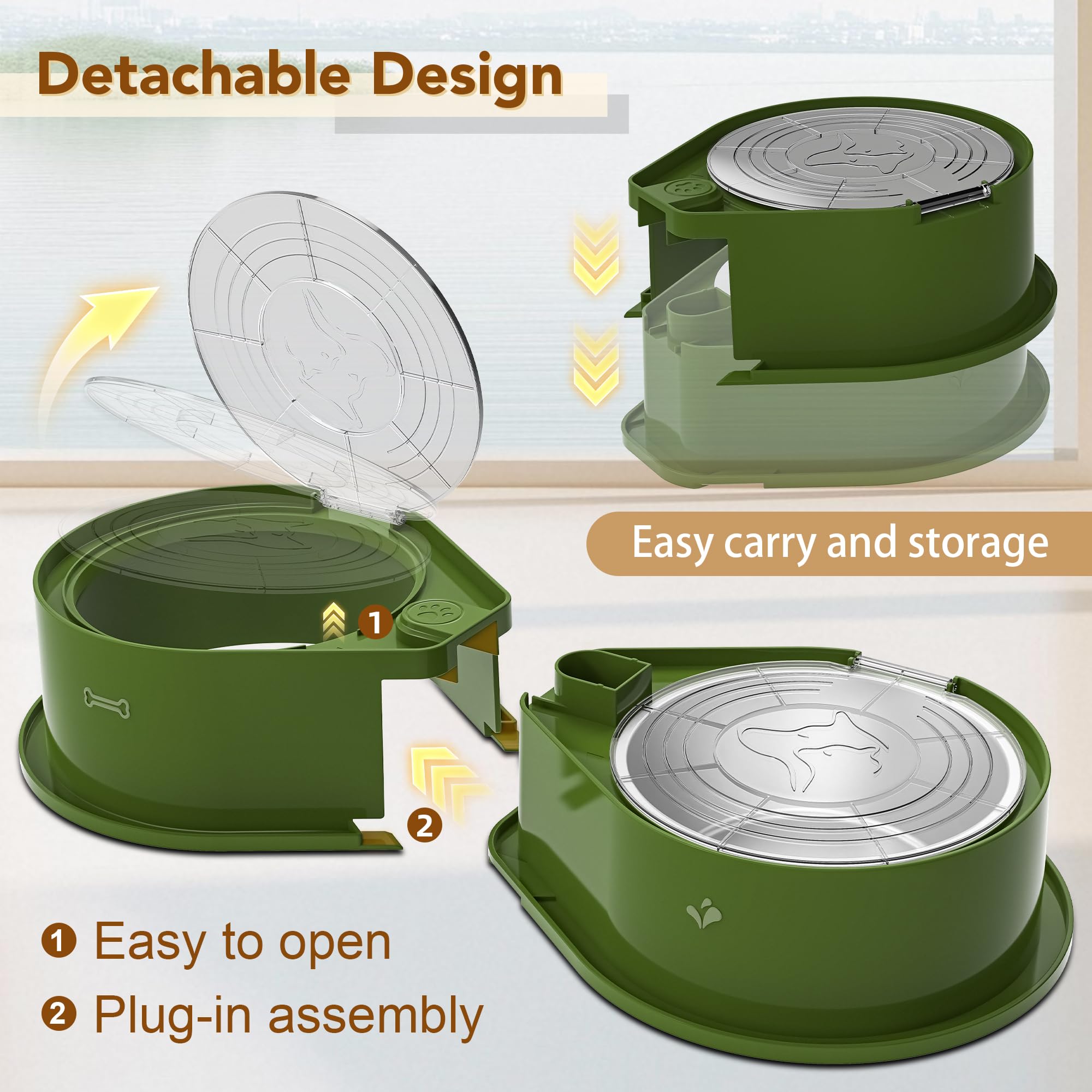 Newget dishwasher-safe bowls simplify cleanup after pets' meals.