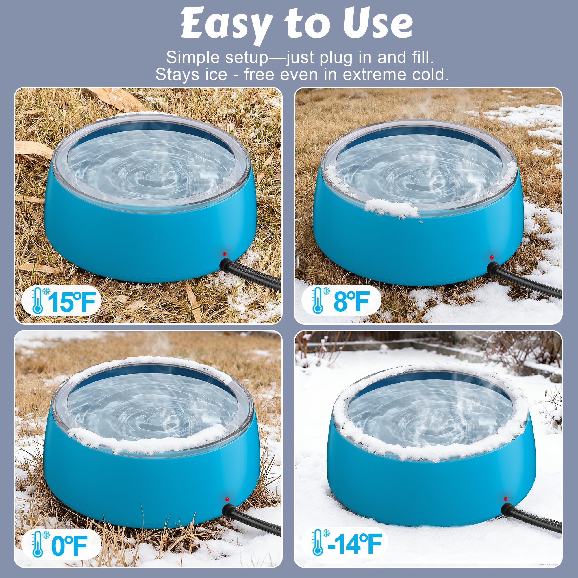 Newget easy-clean bowl for outdoor use with simple maintenance
