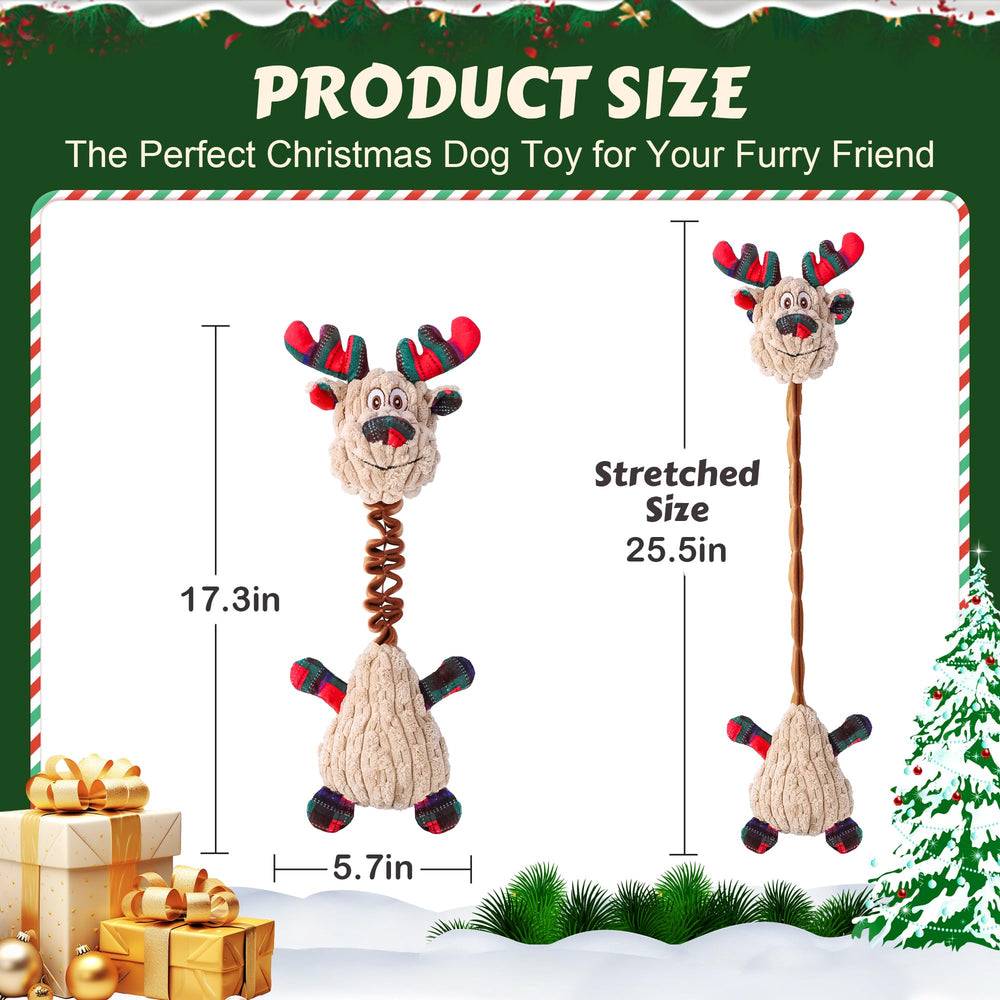Newget Elk plush dog toy with squeaker for durable chewing