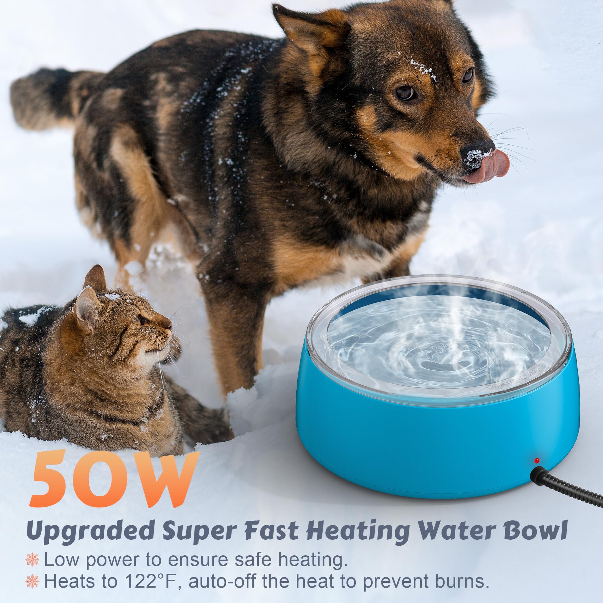 Newget multi-pet winter hydration bowl suitable for dogs, chickens, rabbits