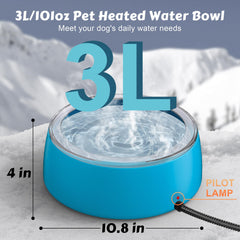 Newget outdoor heated pet bowl enables winter watering for dogs and cats