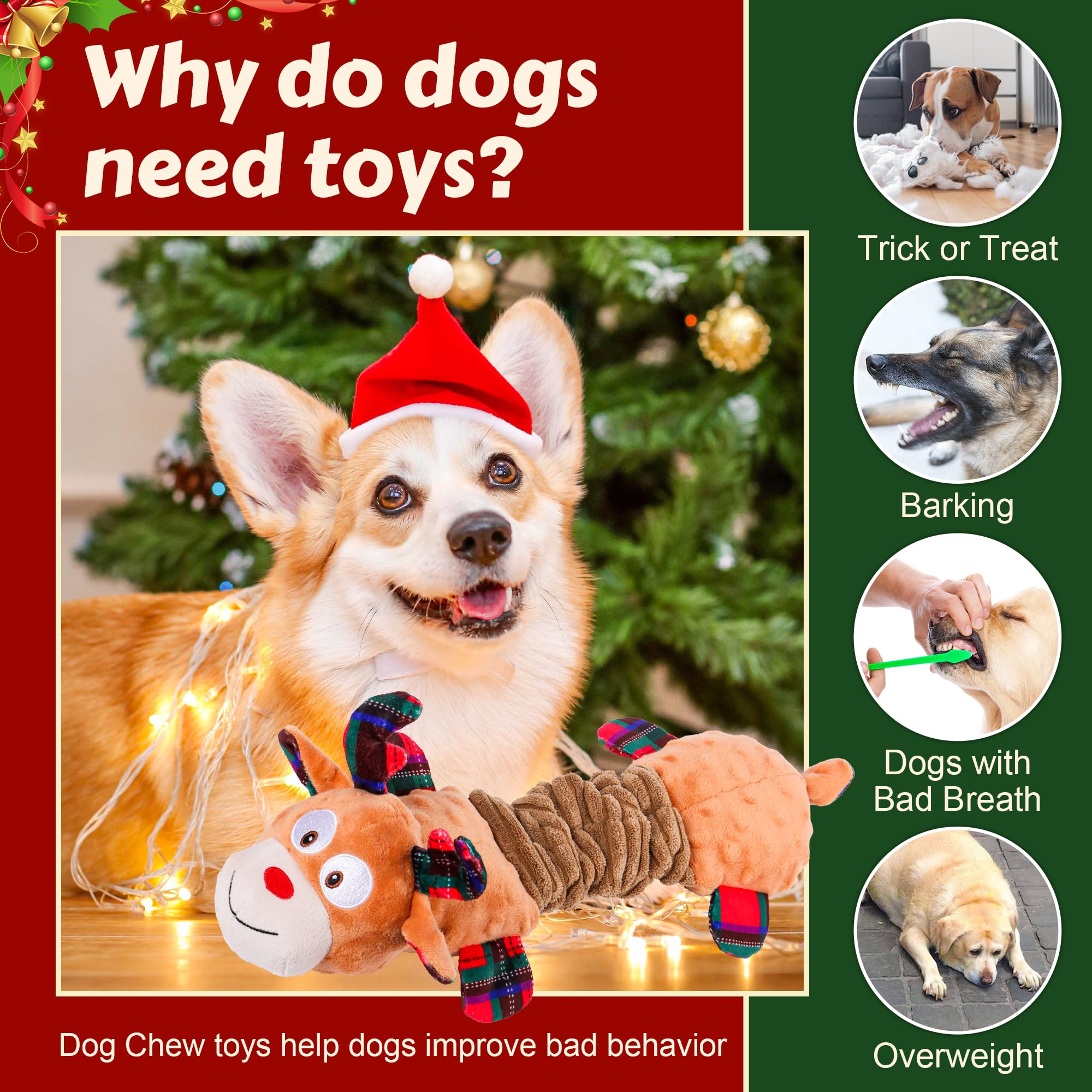 Newget squeaky plush dog toy features an embedded squeaker for interactive fetch.