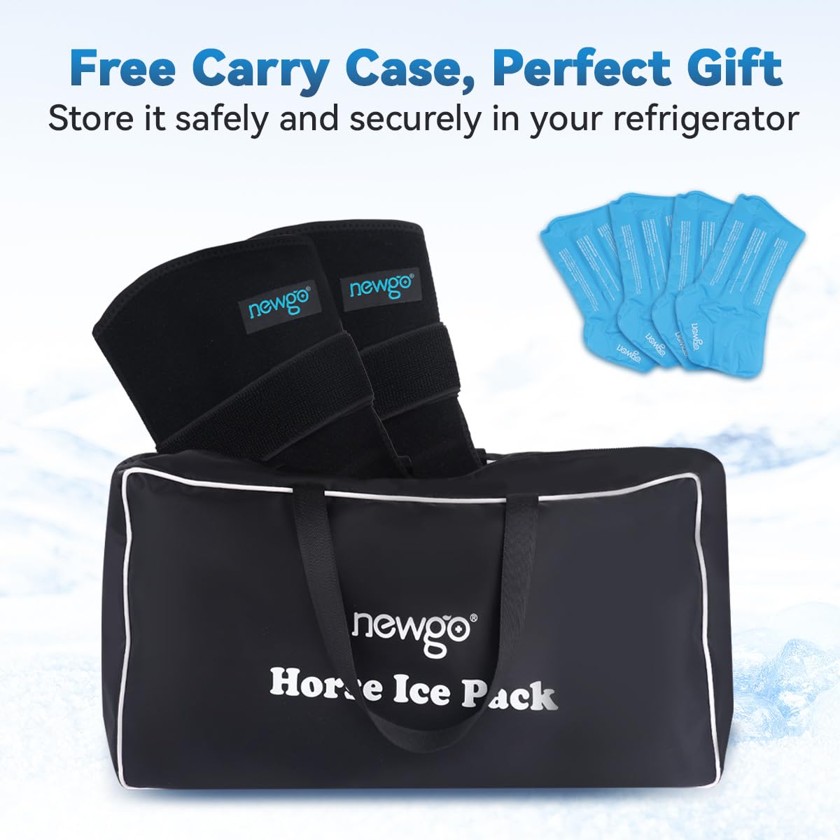NEWGO cold therapy flexible-fit design hugs joints during use.