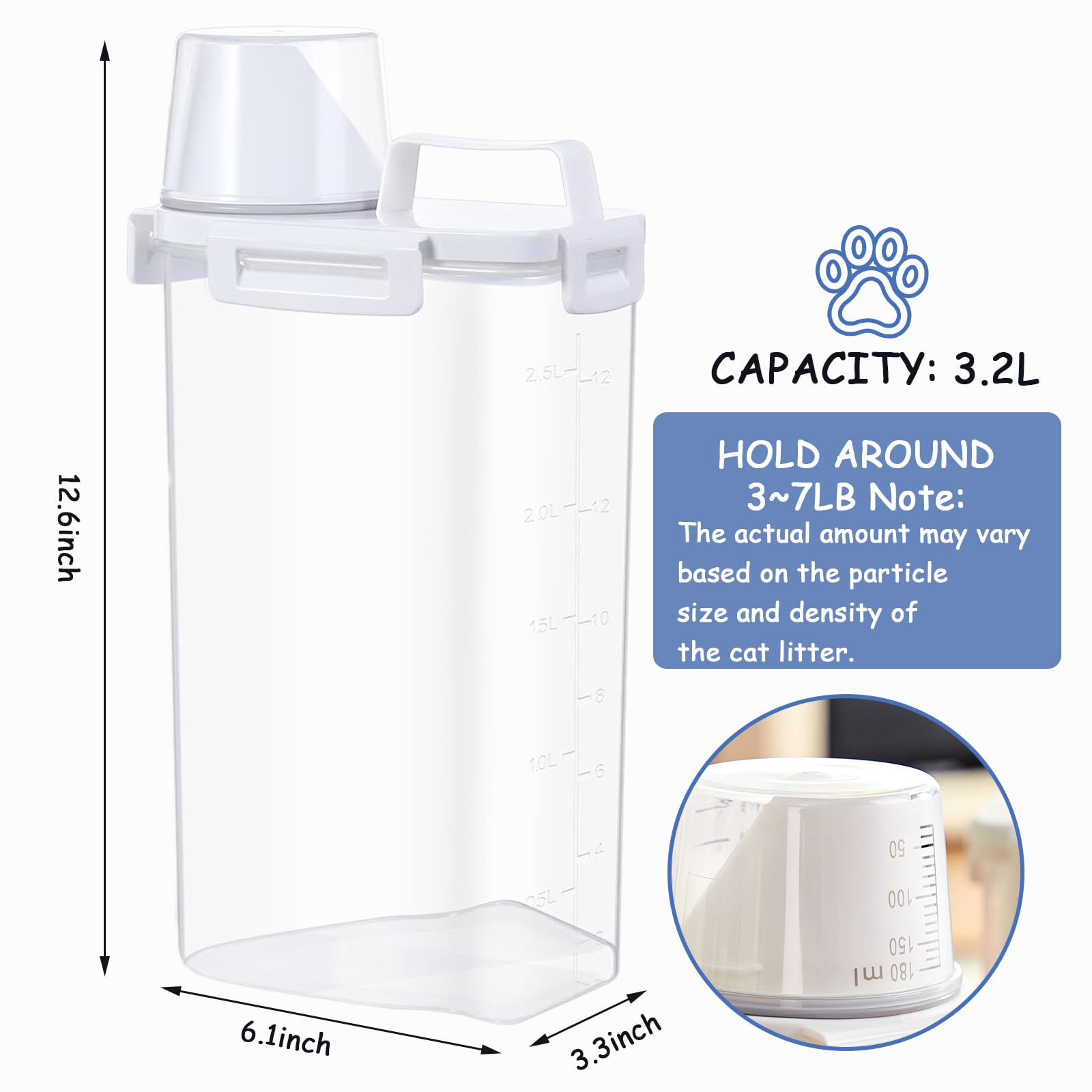 Newivi sealed-design litter bin with secure lock prevents spills during transport.