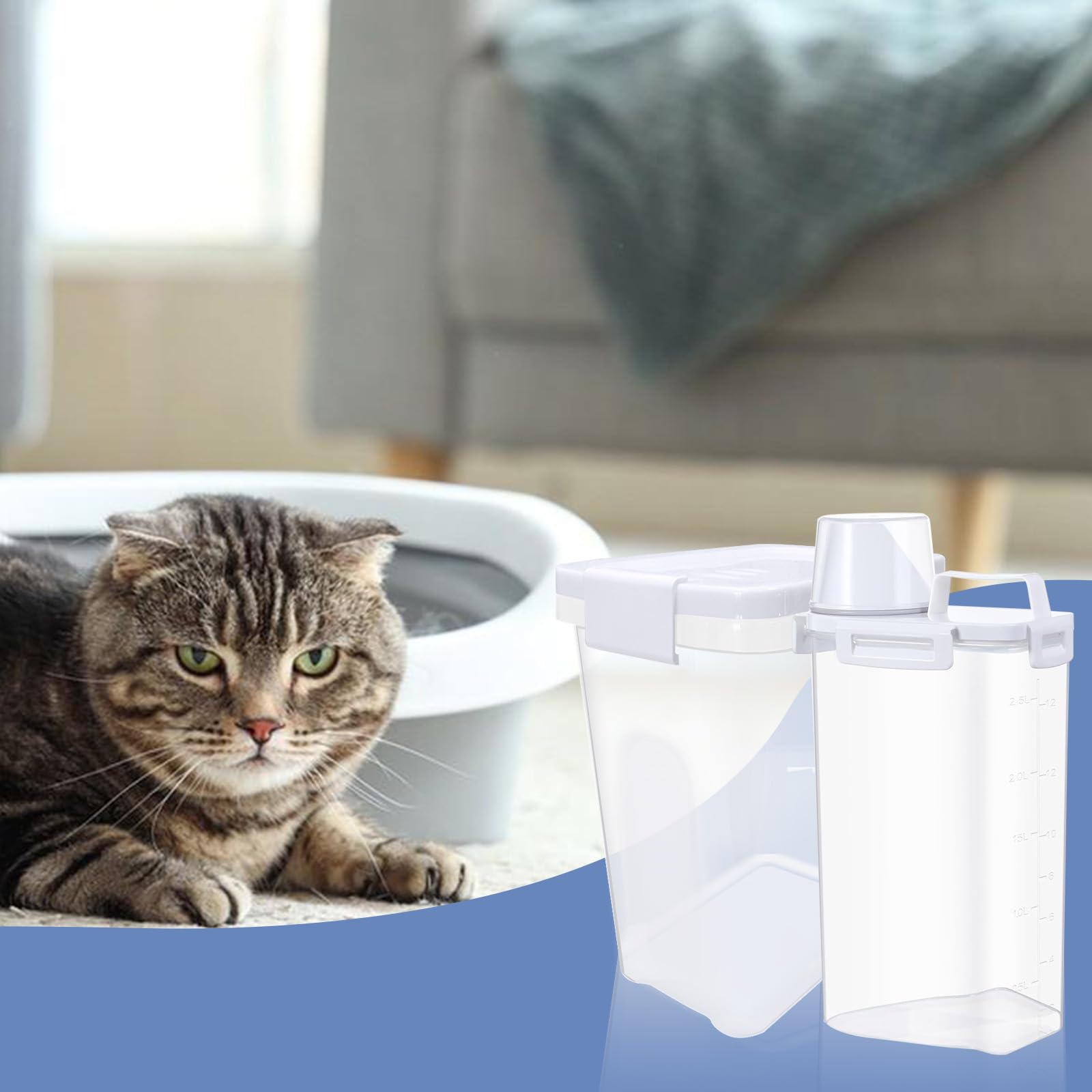 Newivi compact dimensions help save space while storing litter neatly.