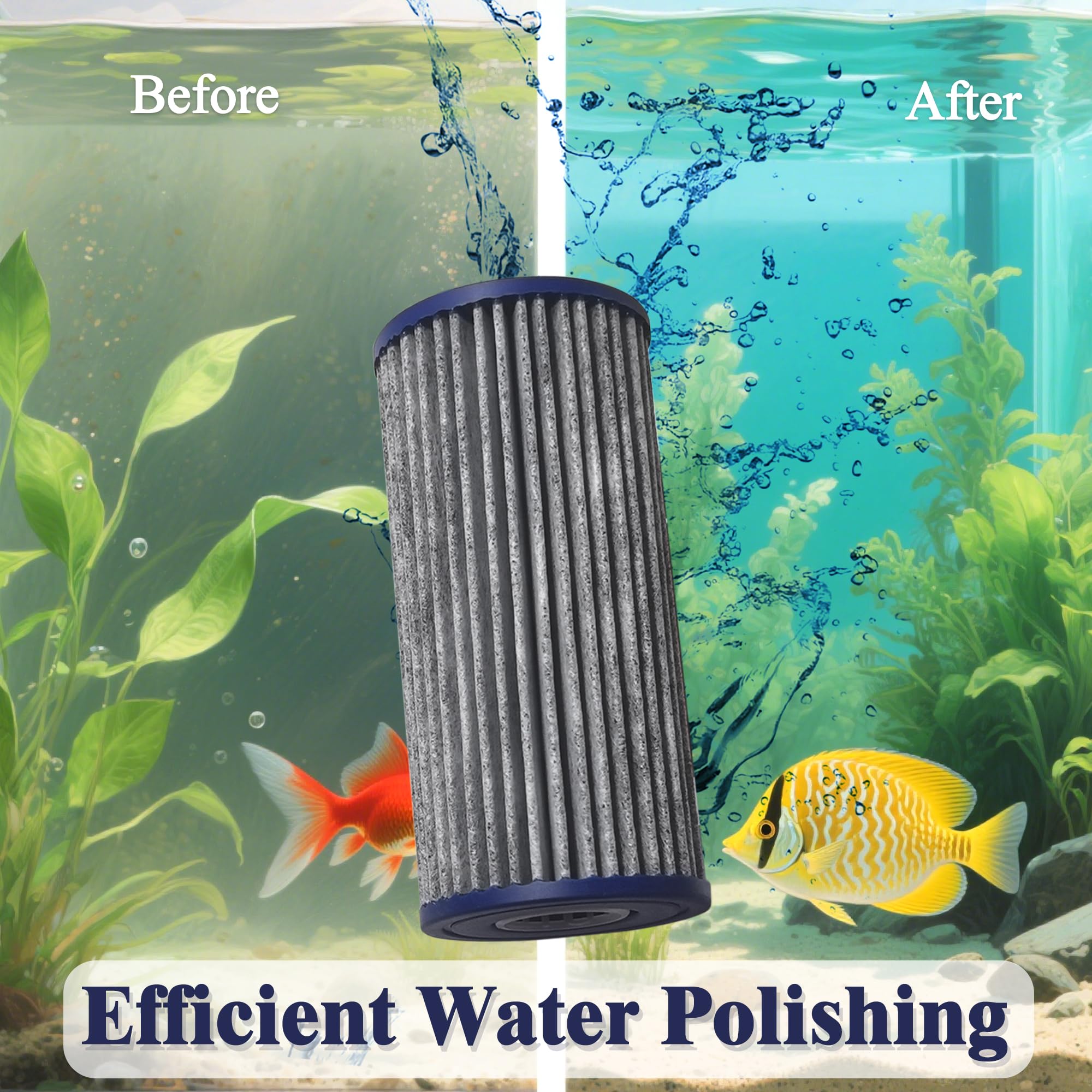 NewKe activated carbon absorbs odors for a fresher aquarium environment.