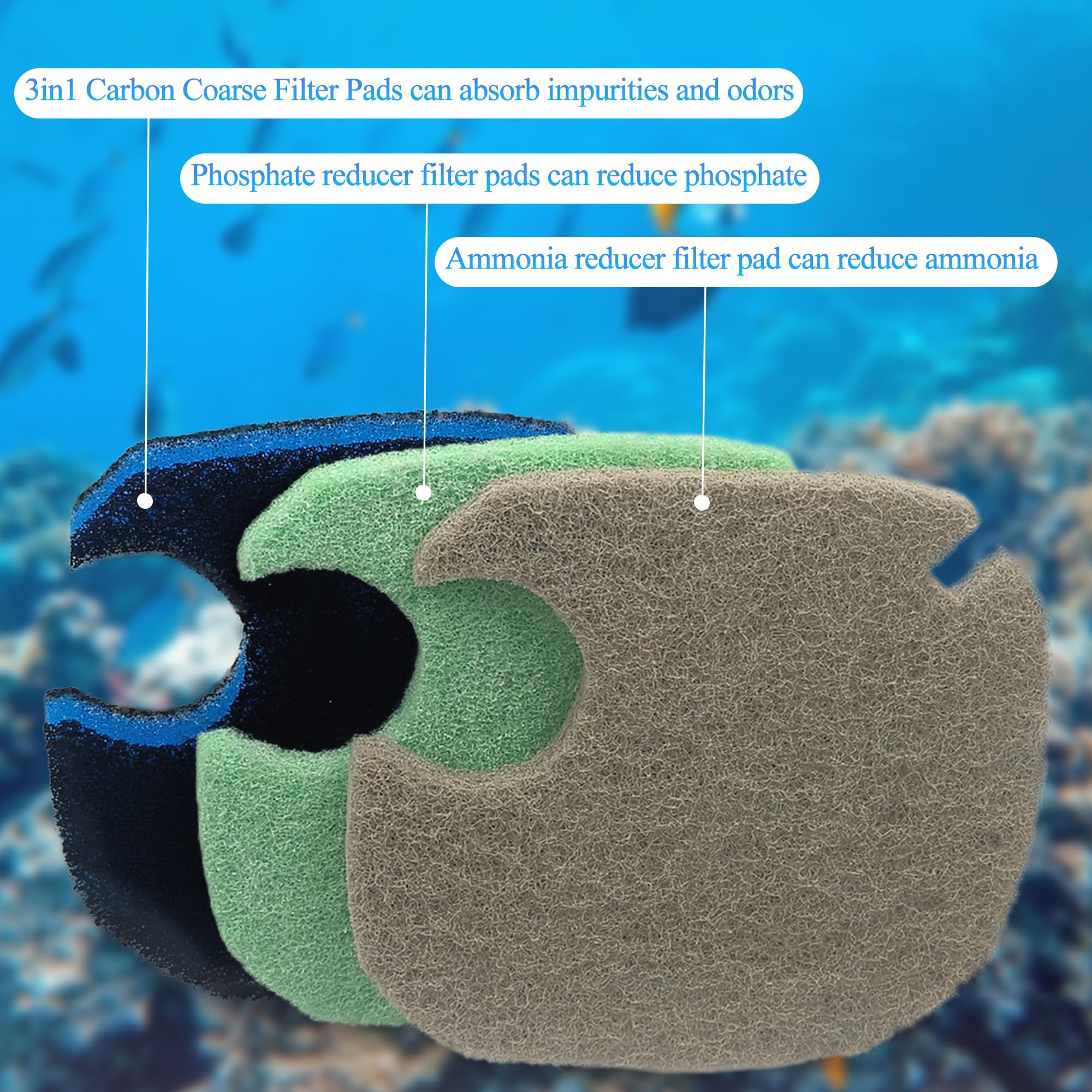 NewKe floss pad close-up demonstrates filtration media for mechanical capture