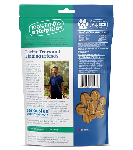 Newman's Own dog biscuits turkey-sweet-potato bag-closeup highlights flavorful appeal