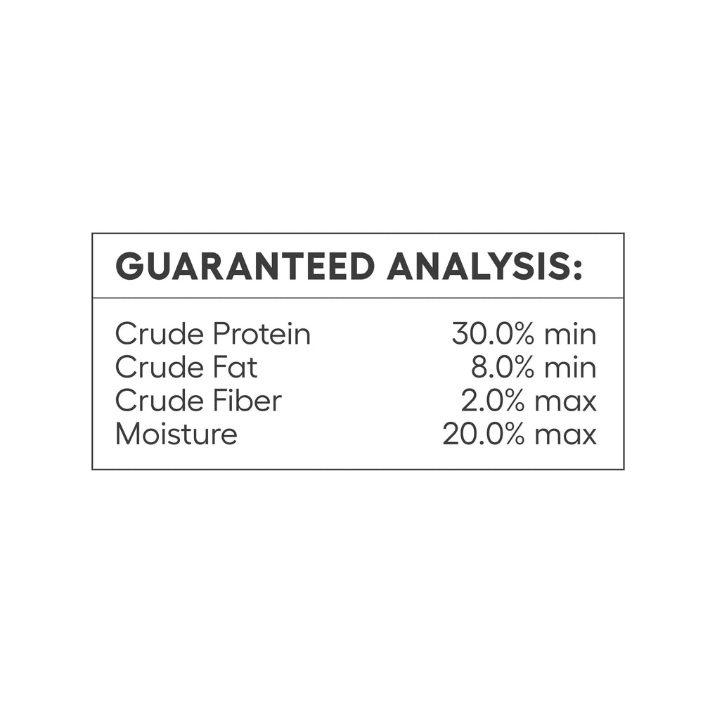 Newman's Own Jerky Treats uses grass-fed whole muscle beef for quality protein.