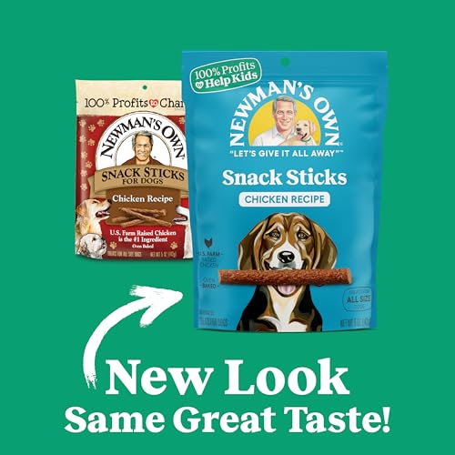 Newman's Own Snack Sticks for Dogs 4-inch sticks perfect for training sessions.