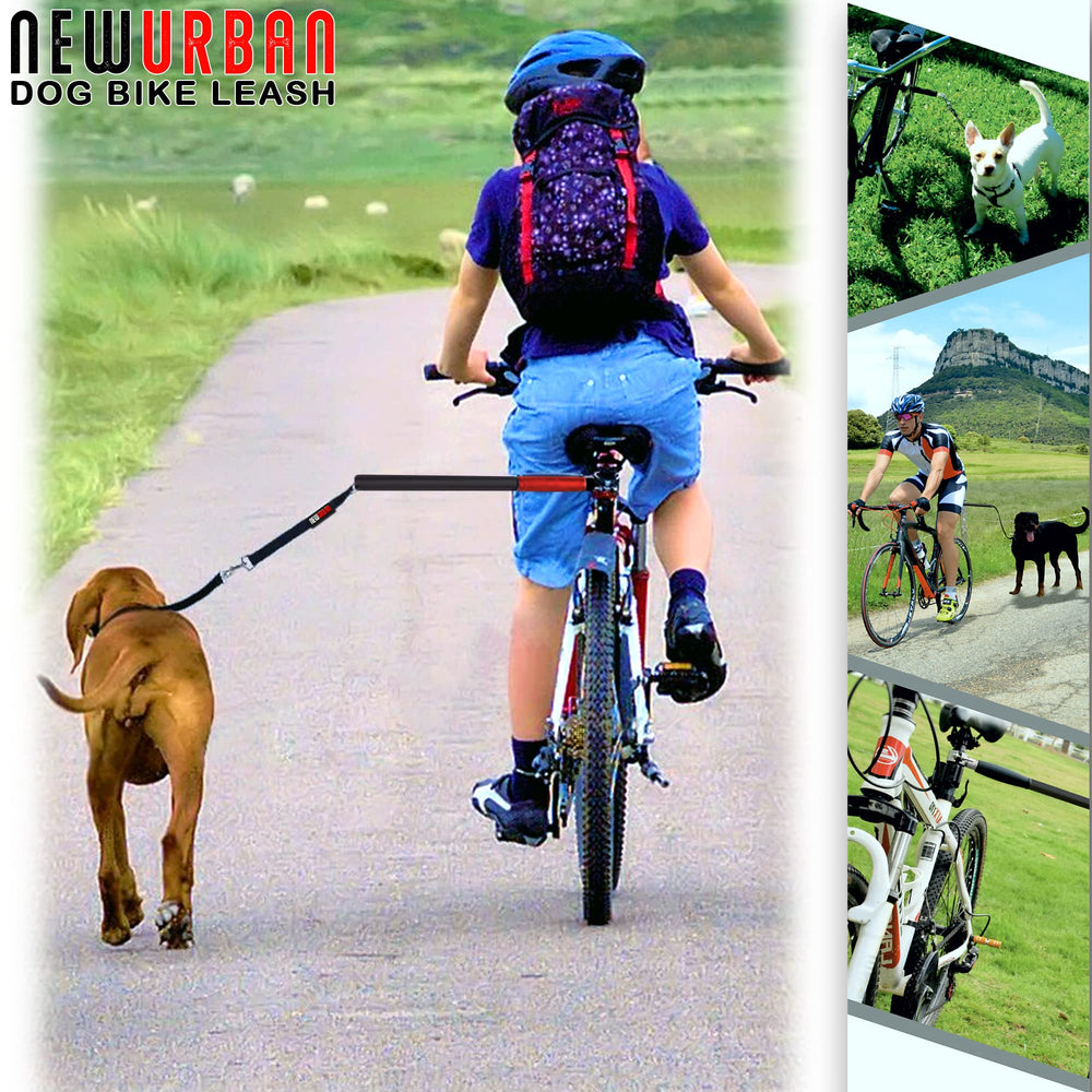 NEWURBAN Hands Free Dog Bike Leash jogging-use captures outdoor dog-friendly exercise